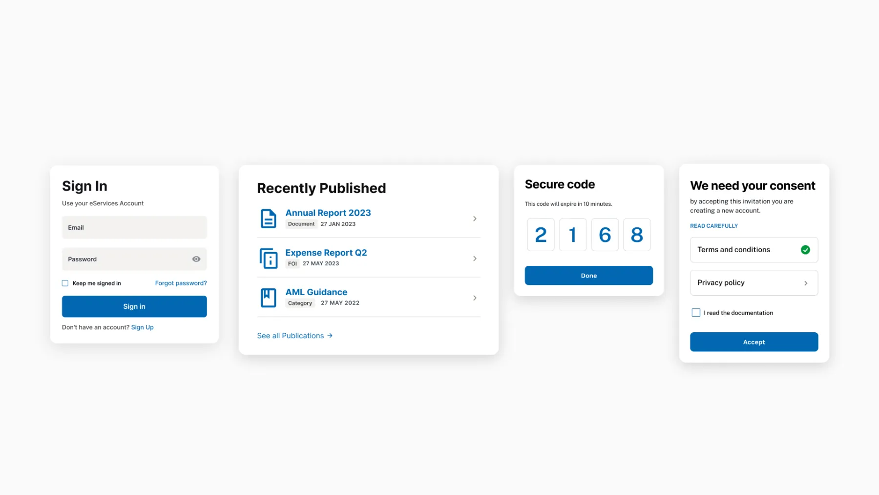 eGOV screens
